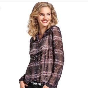 Cabi Sheer button down blouse